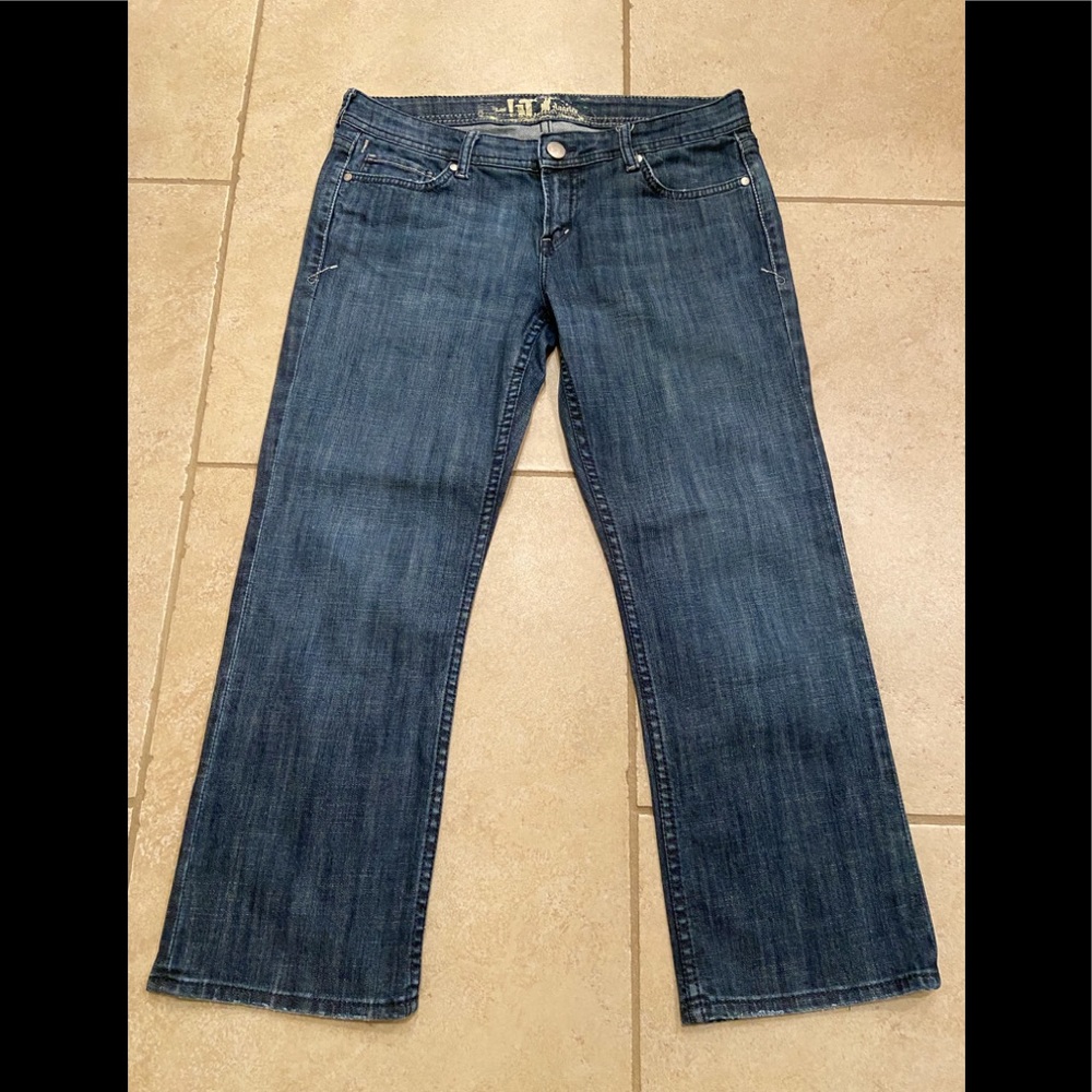 !it Los Angeles 30R Wide Leg Cropped Blue Jeans